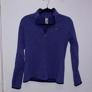 Purple quarter zip patagonia pullover